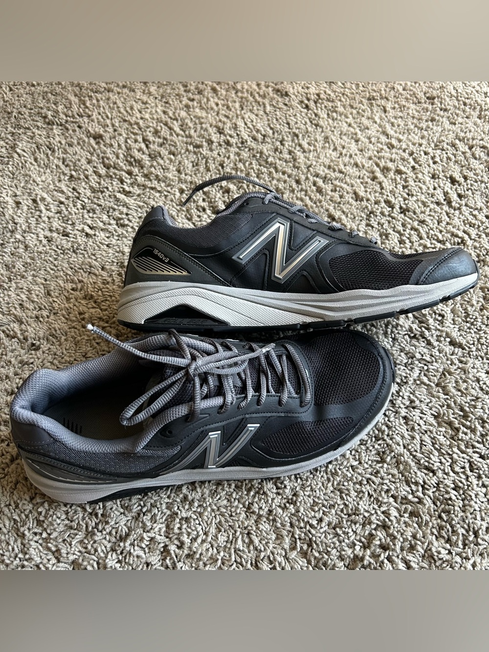 New Balance 1540V3 Shoes Mens 13 D Black/Castlerock Running Sneakers Made in USA